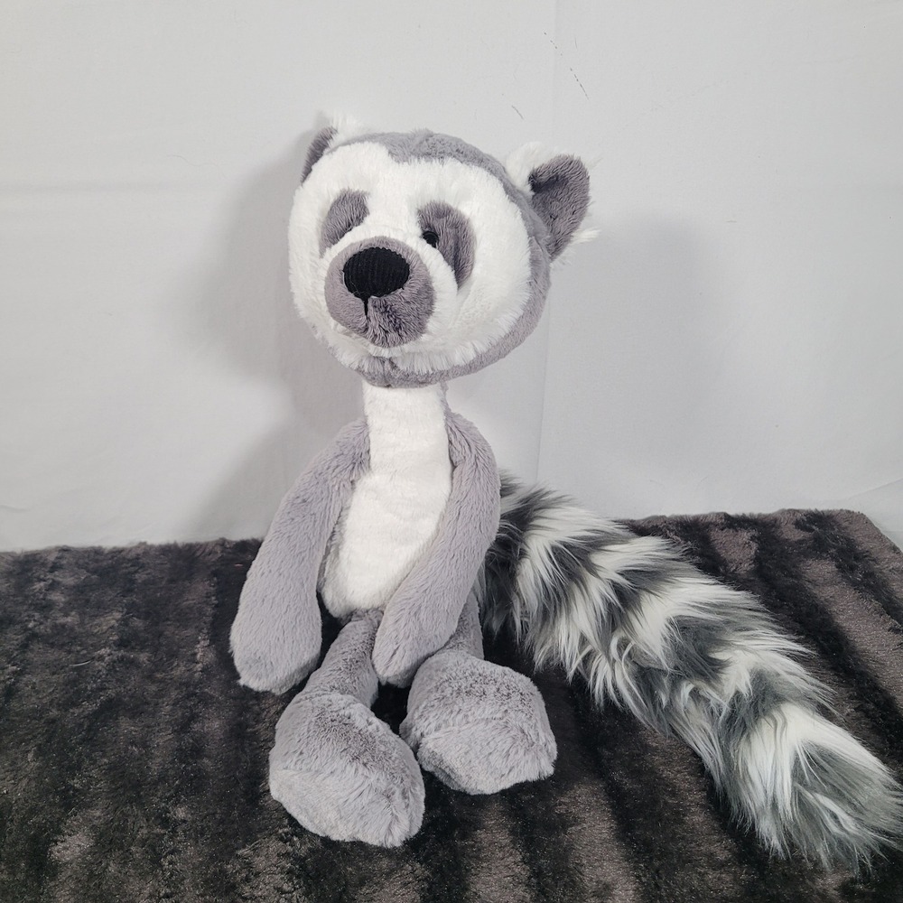 Gund Toothpick Lemur Plush Stuffed Animal Grey White Long Tail 4059970